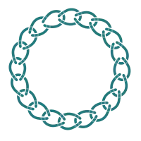 Move with Cait logo - chain links in a circle.